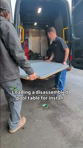Loading a disassembled pool table for install
