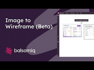 How to convert an Image to Wireframe (Beta) in Balsamiq