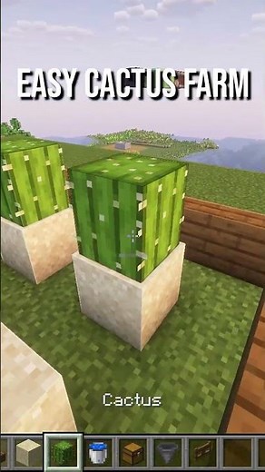 Simple Cactus Farm Tutorial #minecraft #minecraftshorts #redstone #minecrafttutorial #gaming