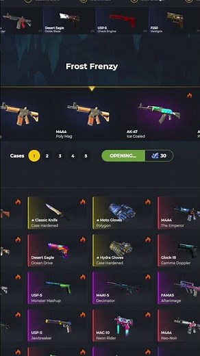 Free Bonus Case on FarmSkins - Frost Frenzy Case | Promo Code "REDDIT"