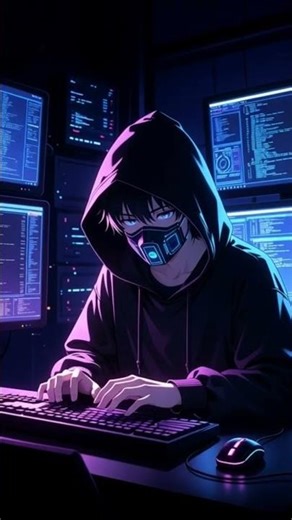 Dark Synthwave Animation style