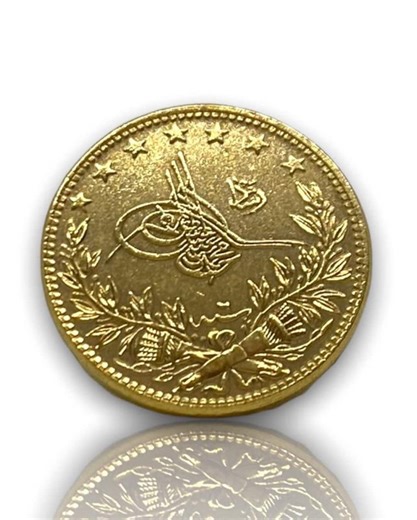 Osmanska riket guldmynt Mehmed V. Förgyllt 100 Kurush mynt (22 mm) REPLIKA 1 st - Etsy Sverige