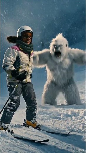 Slope Dope Sonya vs The Yeti She Ain’t Scared of Nothin #funny #halloween #yeti #abominablesnowman