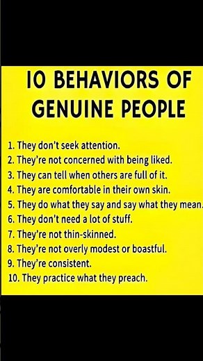 "10🌟 Behaviors of Genuine People You MUST Know 😱 BEFORE It’s Too Late 🚀" #lifelessons