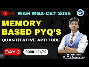 MAH MBA- CET 25 | Day 2| Previous Year Questions | Quantitative Aptitude | By Rohit sir