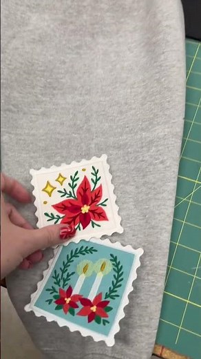 Make A Festive Machine Embroidered Sweatshirt With Us By Adding NEW Stamp Coasters! #embroideryart