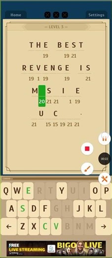 Cryptogram Great Quotes #1 – Level 3 | Puzzle Solved