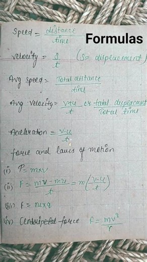 all formulas 👑 of motion amd force and laws of motion class 9th science book 📖 👏