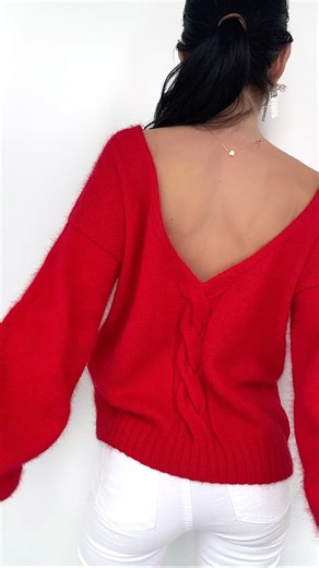 Red, angora wool sweater, by Franka❤️#red #etsy #handmade #etsyshop #knitting #knittingdesign
