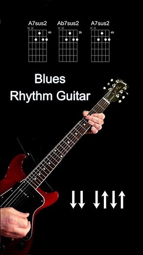 Blues Shuffle Rhythm Guitar (Chords, Strumming Pattern, With Backing Track)