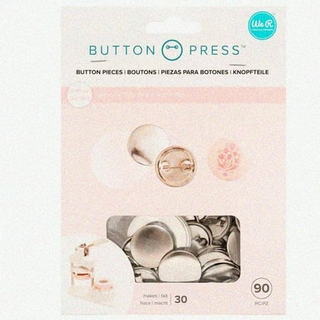 CraftyClick Button Kit: 30-Piece Round Fasteners for DIY Sewing & Badge Making - Walmart.ca