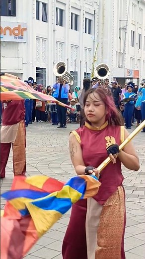 So Cool, Big Sister Performing Color Guard Flag Routine for Marching Band