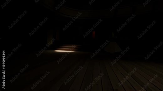 Dancer Performing Under Spotlight on Stage.