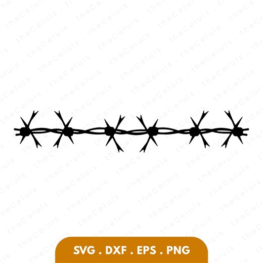 Barbwire SVG PNG DXF Files: Barbed Wire Clipart for Cricut, Silhouette (instant Download) - Etsy