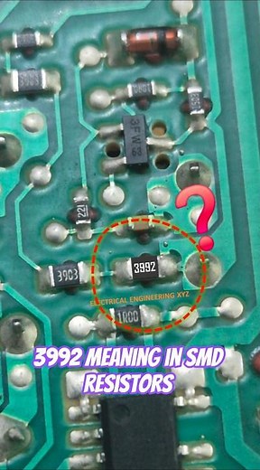 decoding resistance 3992 // smd resistors #electricalengineeringxyz