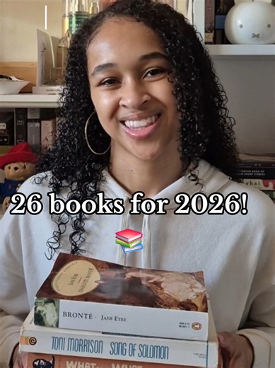 here are the 26 books i plan to read in 2026! 📚 pls pray that i can get through all of these as a mood and slow reader 😩 books mentioned: - jane eyre by charlotte brontë - song of solomon by toni morrison - what is the what by dave eggers - the kite runner by khaled hosseini - notes of a native son by james baldwin - the white album by joan didion - the summer book by tove jannson - suite française by irène némirovsky - people we meet on vacation by emily henry - the whale rider by witi ihimae