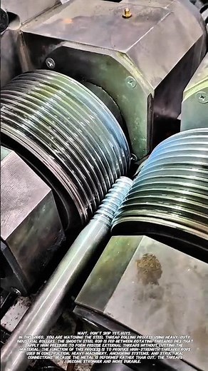 Steel Thread Rolling Process | High-Precision Industrial Thread Forming.