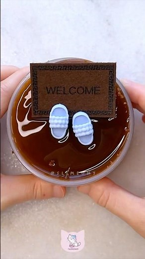 fixing a sticky crunchy slime :) satisfying asmr 🤠