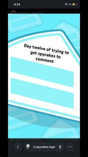 Day twelve of trying to get spycakes to comment