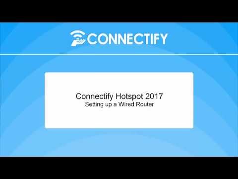 Setting Up Wired Router with Connectify Hotspot