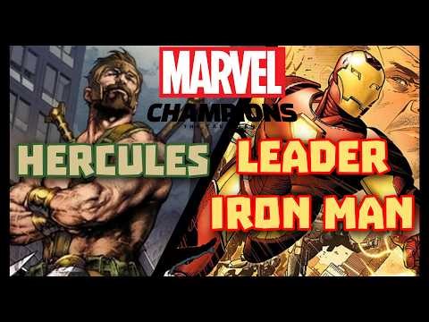 Marvel Champions LCG Deck Testing Hercules Pre-built Leadership deck vs. Leader Iron Man
