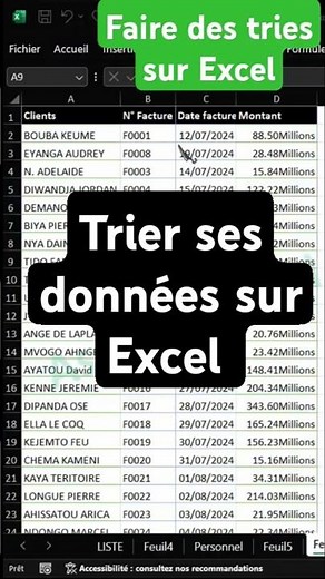 Excel: Comment trier par ordre alphabétique (et gagner du temps !) #astuceexcel #exceltips #excel