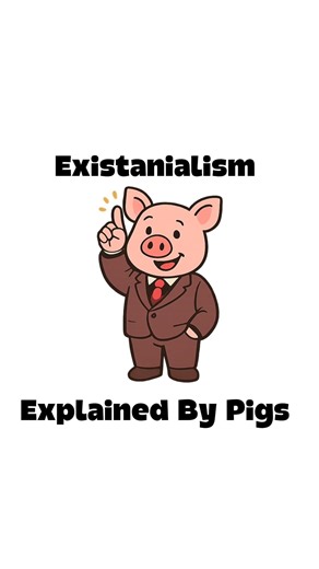 Existenialism Explained By Pigs !#existentialism #existentialvibes
