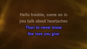 Karaoke Hello Trouble - Buck Owens - CDG, MP4, KFN - Karaoke Version