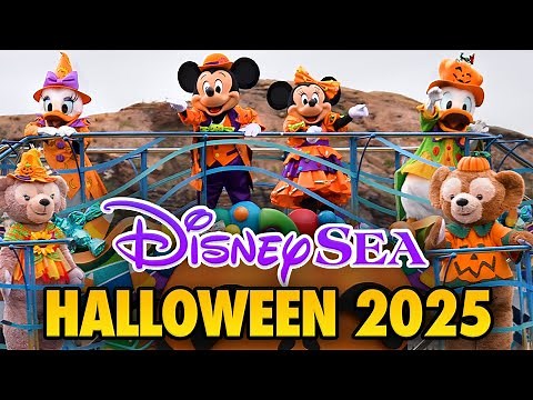 Tokyo DisneySea Halloween 2025 - Walkthrough, Decorations and Mickey & Duffy's Costumes [4K POV]