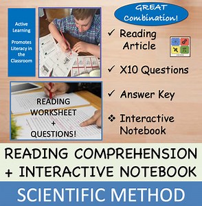Scientific Method Reading Passages & Interactive Notebook Bundle