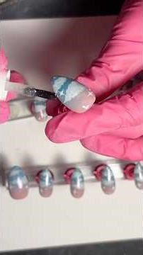 Blue Gradient Cloud Nails Tutorial ☁️🩵✨ #nailtutorial #naildesign #nailart #pressonnails #nails