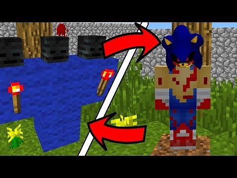HOW TO SUMMON SONIC.EXE IN MINECRAFT - NOOB SUMMONS SONIC!