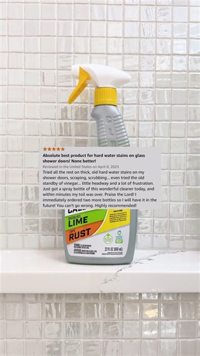 🙌 The 5-star reviews keep rolling in! 🙌 If you haven't added the new CLR Brands® Calcium, Lime & Rust Remover spray bottle to your cleaning routine yet, what are you waiting for? Shop now at the link in our bio 🔗 | CLR Brands