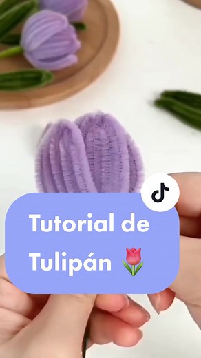 Cómo hacer un tulipán con limpiapipas paso a paso 🌷