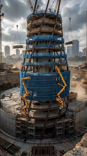 Spiral Skyscraper Timelapse | Helix Mega Tower Rising From Ground to Skyline