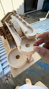 10-hole wooden tunnel ☆ Japanese handmade marble run #marblerun | Marble gumi