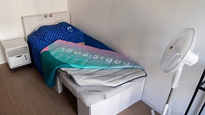 Athletes receive Olympic-themed condoms upon arrival at Paris Olympic Village