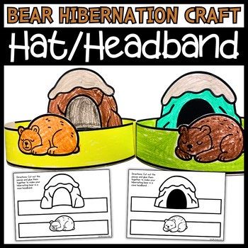 Hibernation Bear Hat/Headband Craft | Bear in a Cave Winter Craft