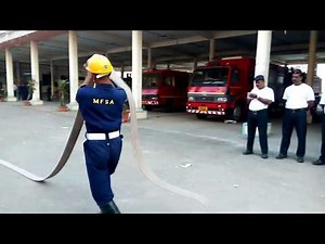 Maharashtra Fire Service, Mumbai Fire Brigade Hose Drill, Fire service.