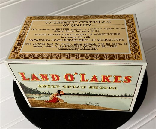 Vintage Land O Lakes Recipe Card Box W 91 Cards and 16 Dividers, Retro Kitchen Organizer, Farmhouse Decor, 1960s Advertising Tin, Exc. Cond. - Etsy