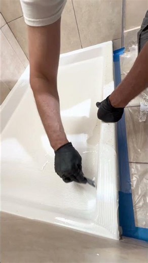How to Update a Shower Base Without Replacing It ? #diy #shorts