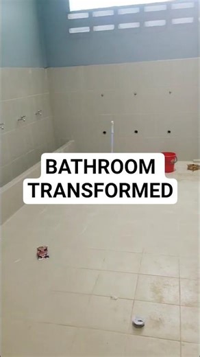 Crazy Bathroom Makeover: Old to Fresh with New Tiles! 🔥🛁#Renovation #Shorts