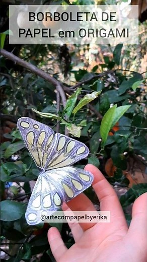 BORBOLETAS de papel em ORIGAMI para DECORAÇÃO / how to make paper BUTTERFLIES for DECORATION diy