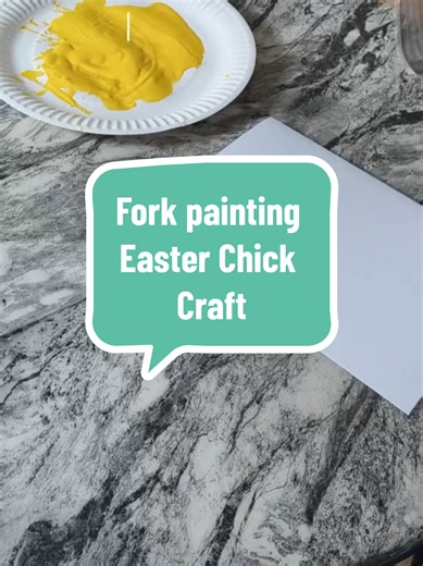 Easy Fork Painted Easter Chick Craft