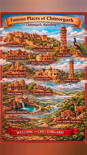 "चित्तौड़गढ़ के प्रमुख स्थल" ‪@ScienceByMahiSir‬ #4thgrade #motivation #viral #ssc #shorts #short