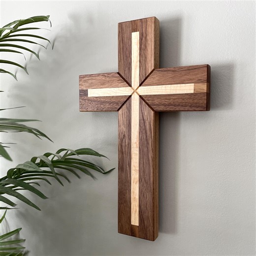Handcrafted Easter Cross, Christian Spiritual Centerpiece for Lent and Easter Celebration - Etsy