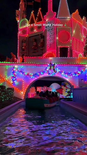It’s a Small World Holiday is so magical at night! #disneyland #itsasmallworld #disney #disneyparks #christmas #christmaslights #itsasmallworldholiday