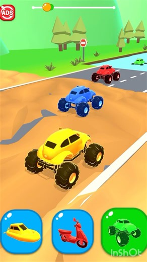 #shapeshifting monster hunter truck racing cartoon short viral game video