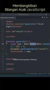 Belajar JavaScript Dari Nol: Cara Membuat Bilangan Acak (Random Number) untuk Pemula