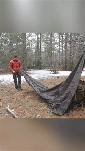 48K views · 1.2K reactions | Solo Tarp Camp in a Snowstorm. Part 1 #bushcraft #build #camp #camping #survival #shelter #wild #outdoors #outdoor #viral #fyp #foryou | Survival Life | Facebook